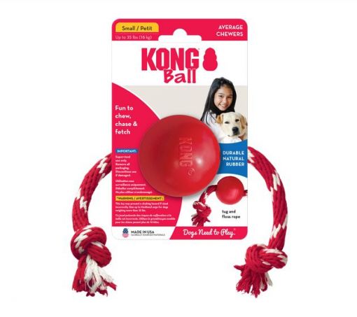 KONG Ball With Rope Small