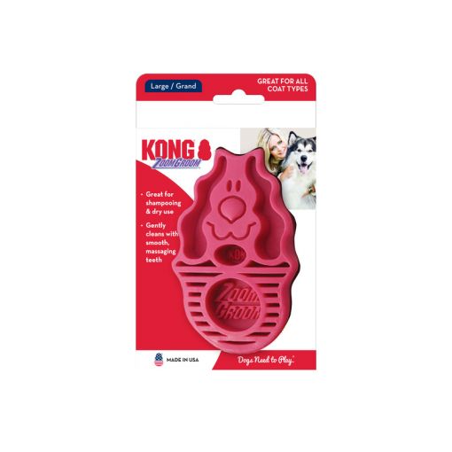 KONG Zoom Groom Raspberry Large