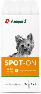 Amigard Spot-on Hund für Hunde bis 15kg 3x2 ml