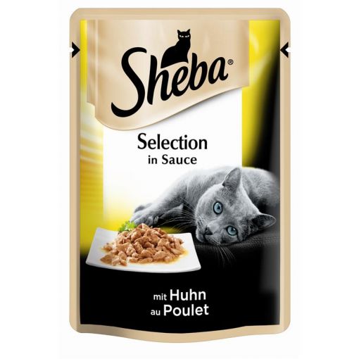 Sheba Portionsbeutel Cuisine mit Huhn in Sauce 85g (Menge: 28 je Bestelleinheit)