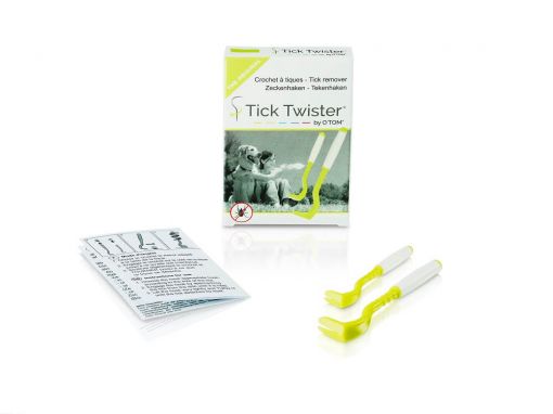 Tick Twister by OTom Zeckenhaken mit Silikongriff 2 Stück Multicolor im Karton