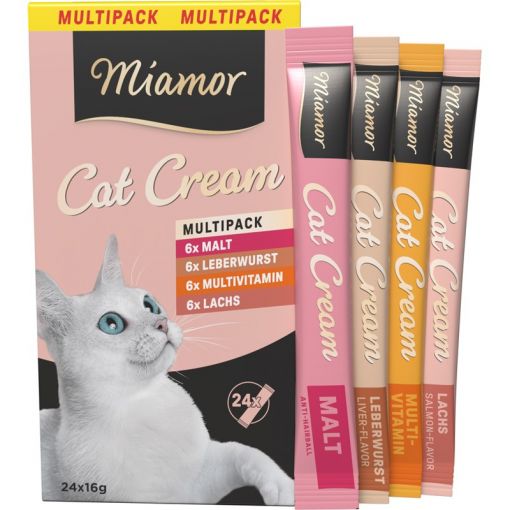 Miamor Snack Cream Vielfalt Multipack 24x16g (Menge: 4 je Bestelleinheit)