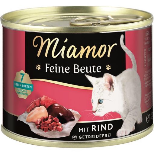 Miamor Dose Feine Beute Rind 185 g (Menge: 12 je Bestelleinheit)