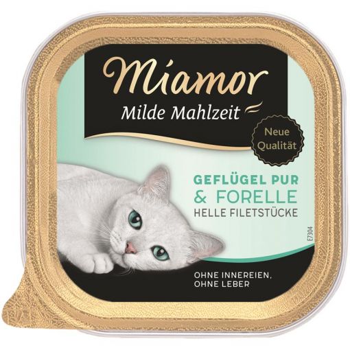 Miamor Schale Milde Mahlzeit Geflügel & Forelle 100 g (Menge: 16 je Bestelleinheit)