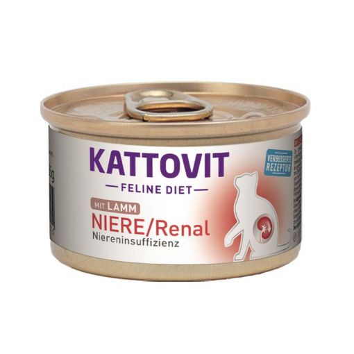 Kattovit Dose Feline Diet Niere/Renal mit Lamm bei Niereninsuffizienz 85g (Menge: 12 je Bestelleinheit)