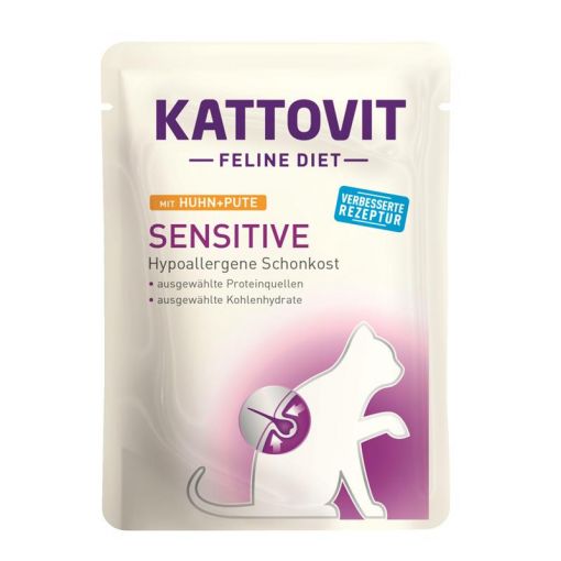 Kattovit PB Feline Diet Sensitive Huhn & Pute 85g (Menge: 24 je Bestelleinheit)