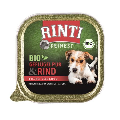 Rinti Schale Feinest Bio Geflügel pur & Rind 150 g (Menge: 11 je Bestelleinheit)