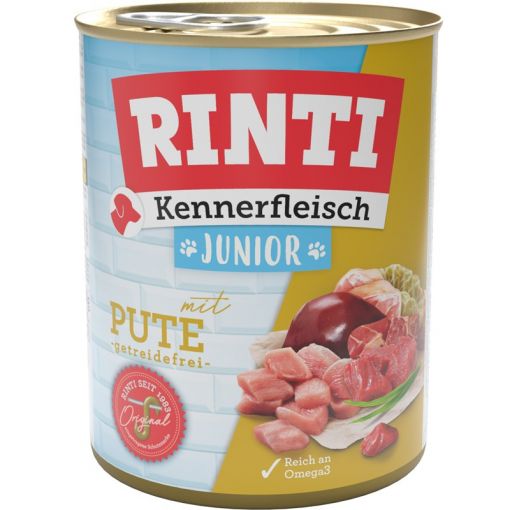 Rinti Dose Kennerfleisch Junior Pute 800g (Menge: 12 je Bestelleinheit) Rinti Dose Kennerfleisch Junior Pute 800g (Menge: 12 je Bestelleinheit)