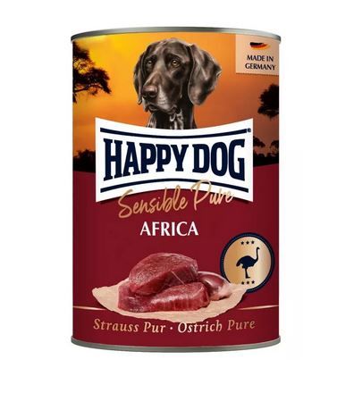 Happy Dog Dose Sensible Pure Africa Strauss Pur 400g (Menge: 6 je Bestelleinheit)