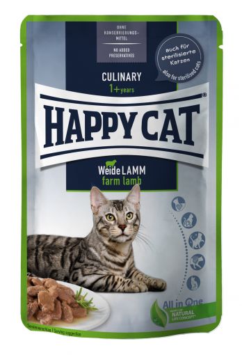 Happy Cat Pouches Culinary Weide Lamm 85g (Menge: 24 je Bestelleinheit)
