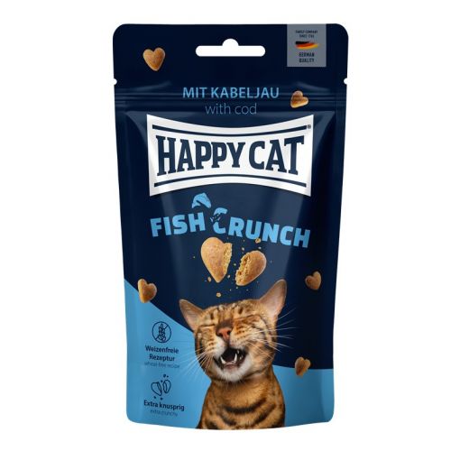 Happy Cat Crunch Snack mit Kabeljau 50g