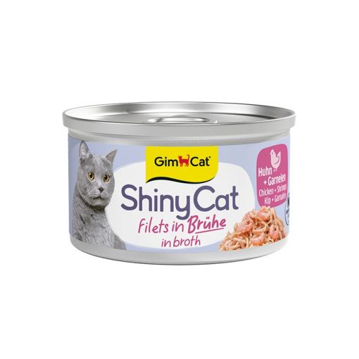 Gimpet ShinyCat in Brühe Hühnchen & Garnelen 70g (Menge: 24 je Bestelleinheit) Gimpet ShinyCat in Brühe Hühnchen & Garnelen 70g (Menge: 24 je Bestelleinheit)
