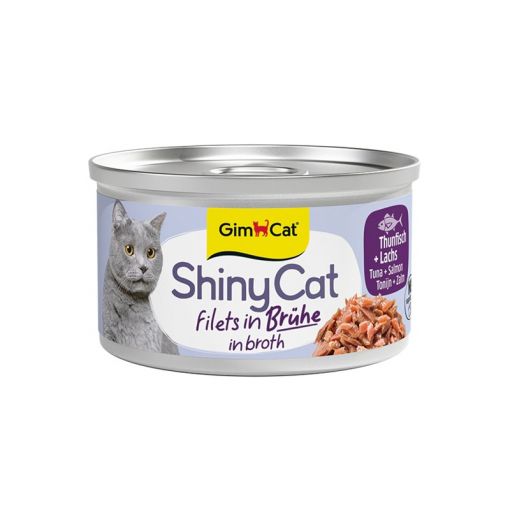 Gimpet ShinyCat in Brühe Thunfisch & Lachs 70g (Menge: 24 je Bestelleinheit) Gimpet ShinyCat in Brühe Thunfisch & Lachs 70g (Menge: 24 je Bestelleinheit)