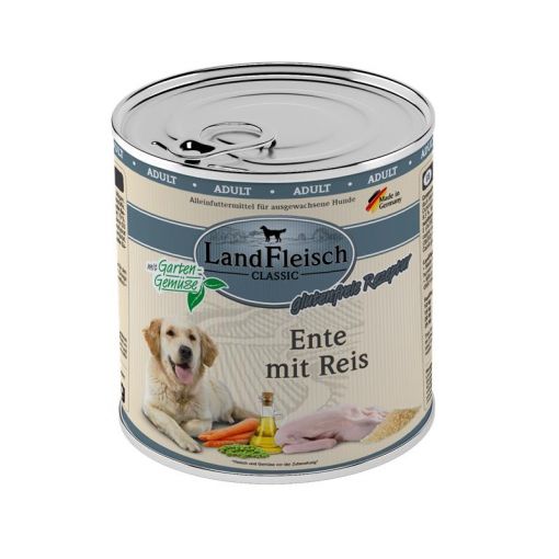 Landfleisch Dog Classic Ente mit Reis & Gartengemüse 800g (Menge: 6 je Bestelleinheit)