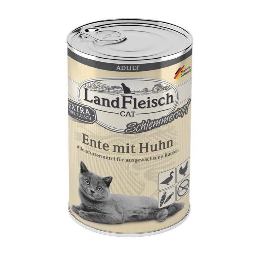 LandFleisch Cat Adult Schlemmertopf mit Ente & Huhn 400 g (Menge: 6 je Bestelleinheit)