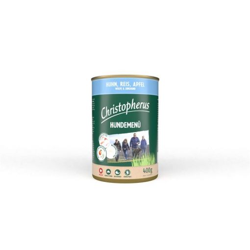 Christopherus Dose Menue Junior mit Huhn, Reis, Apfel 400g (Menge: 6 je Bestelleinheit)