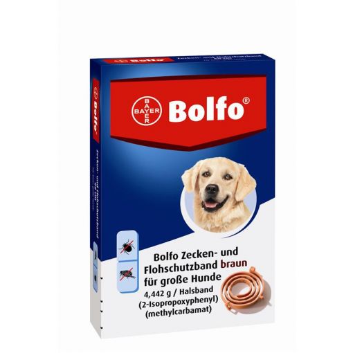 BOLFO Zecken- und Flohschutzband, große Hunde, 66 cm, braun