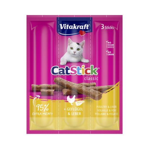 Vitakraft Cat-Stick mini Geflügel & Leber 3 Stück