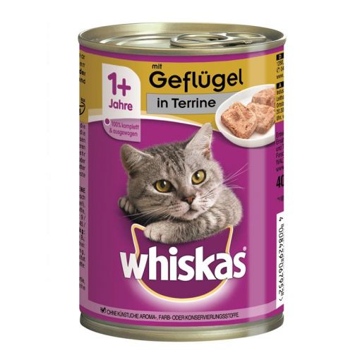 Whiskas Dose Terrine mit Gefl&uuml;gel 400g (Menge: 12 je Bestelleinheit)