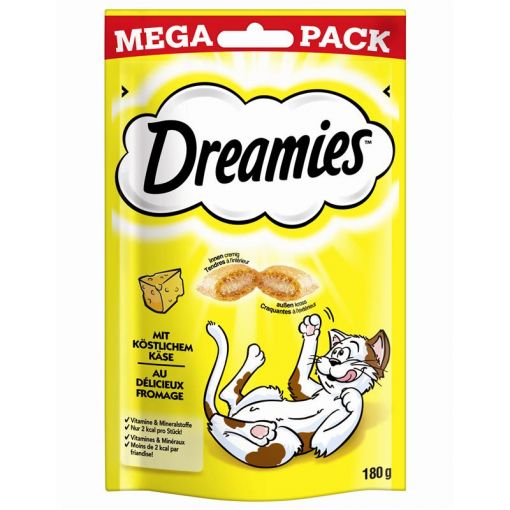 Dreamies Cat Snack mit Käse 180g Mega Pack (Menge: 4 je Bestelleinheit)