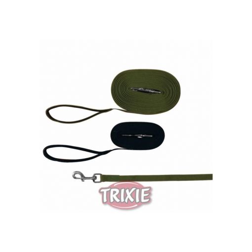 Trixie Schleppleine, Gurtband 10 m 20 mm, schwarz