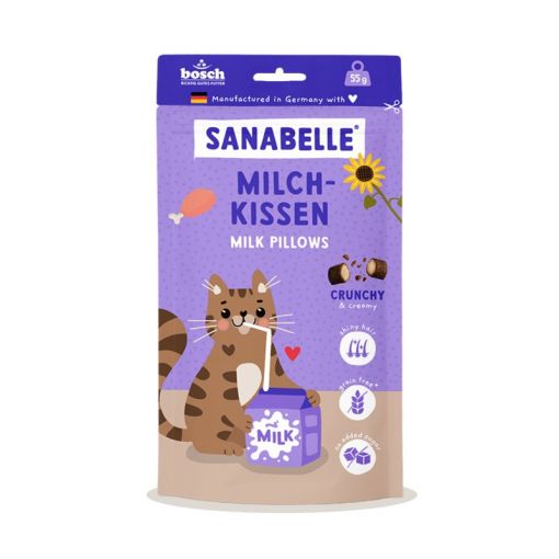 Sanabelle Snack Milchkissen 55g (Menge: 7 je Bestelleinheit) Sanabelle Snack Milchkissen 55g (Menge: 7 je Bestelleinheit)
