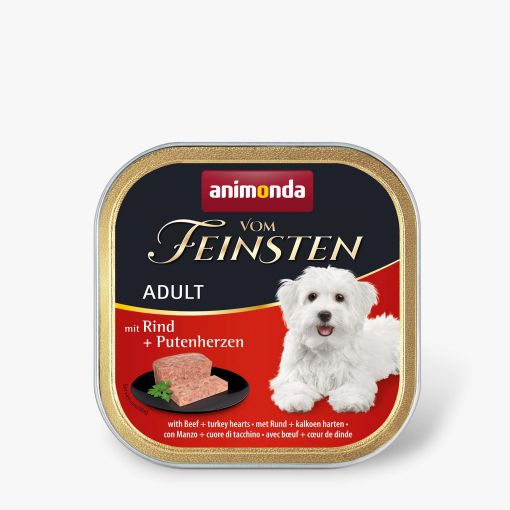 Animonda Dog vom Feinsten Adult mit Rind & Putenherzen 150g (Menge: 22 je Bestelleinheit)