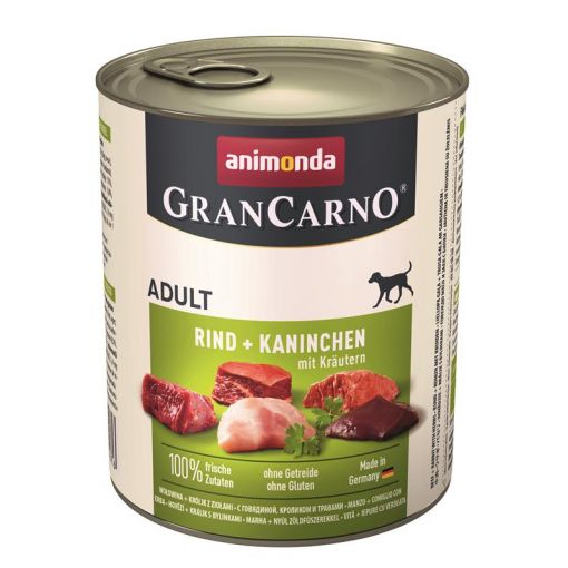 Animonda GranCarno Adult Rind, Kaninchen & Kräuter 800g (Menge: 6 je Bestelleinheit)
