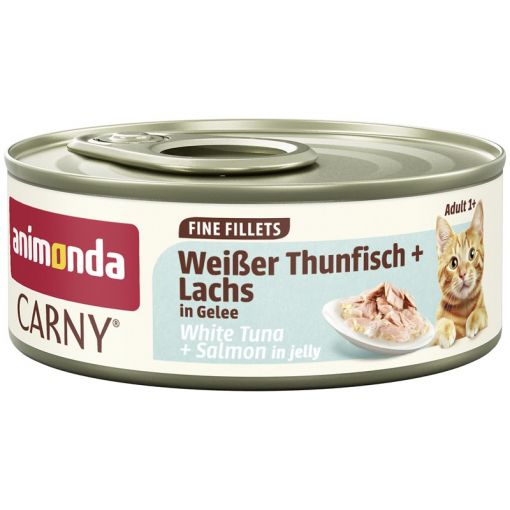 Animonda Cat Carny Fine Fillets Adult Weißer Thunfisch & Lachs in Gelee 60g (Menge: 12 je Bestelleinheit) Animonda Cat Carny Fine Fillets Adult Weißer Thunfisch & Lachs in Gelee 60g (Menge: 12 je Bestelleinheit)