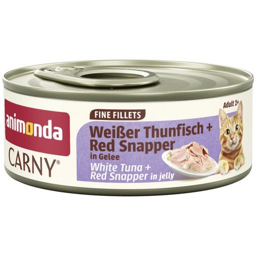 Animonda Cat Carny Fine Fillets Adult Weißer Thunfisch & Red Snapper in Gelee 60g (Menge: 12 je Bestelleinheit) Animonda Cat Carny Fine Fillets Adult Weißer Thunfisch & Red Snapper in Gelee 60g (Menge: 12 je Bestelleinheit)