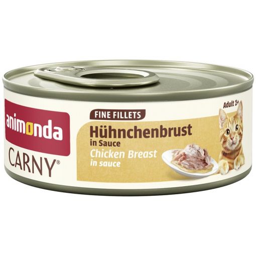Animonda Cat Carny Fine Fillets Adult Hühnchenbrust in Sauce 60g (Menge: 12 je Bestelleinheit) Animonda Cat Carny Fine Fillets Adult Hühnchenbrust in Sauce 60g (Menge: 12 je Bestelleinheit)