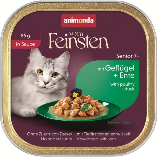 Animonda Cat vom Feinsten in Sauce Senior mit Gefl&uuml;gel & Ente 85g (Menge: 32 je Bestelleinheit)