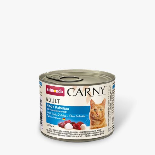 Animonda Cat Carny Adult Rind & Kabeljau mit  Petersilienwurzeln 200g (Menge: 6 je Bestelleinheit)