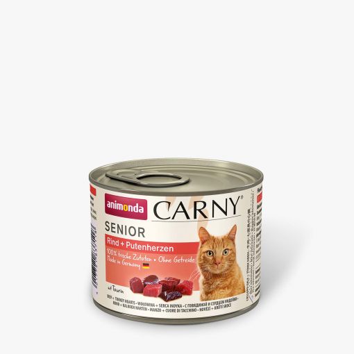 Animonda Cat Carny Senior Rind & Putenherzen 200g (Menge: 6 je Bestelleinheit)