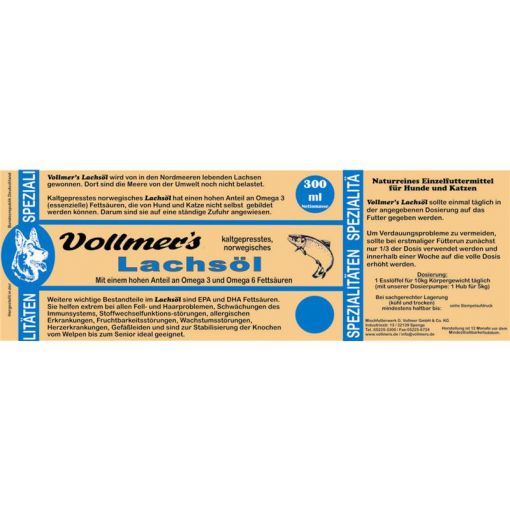 Vollmers Lachsöl 300ml