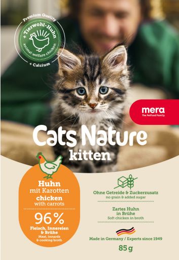 Mera Cat Nature Kitten Huhn 85g (Menge: 12 je Bestelleinheit) Mera Cat Nature Kitten Huhn 85g (Menge: 12 je Bestelleinheit)