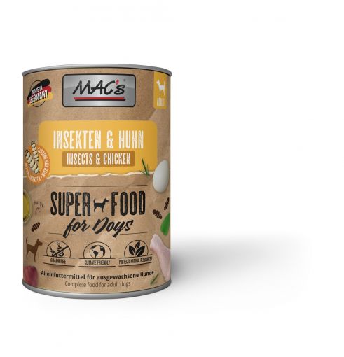 MACs Dog Insekten & Huhn 400g (Menge: 6 je Bestelleinheit)