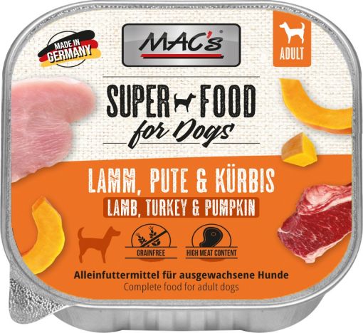 MACs Dog Lamm, Pute & Kürbis 150g (Menge: 10 je Bestelleinheit)