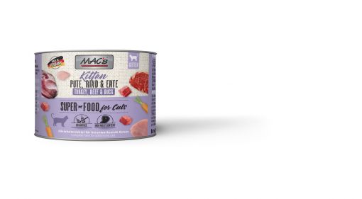MACs Cat Kitten Pute, Rind & Ente 200g (Menge: 6 je Bestelleinheit)