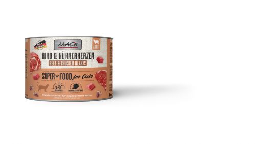 MACs Cat Rind & Hühnerherzen 200g (Menge: 6 je Bestelleinheit)