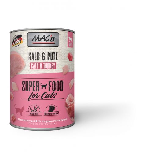 MACs Cat Kalb & Pute 400g (Menge: 6 je Bestelleinheit)