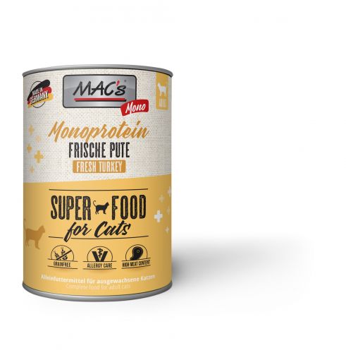 MACs Cat Mono Frische Pute 400g (Menge: 6 je Bestelleinheit)