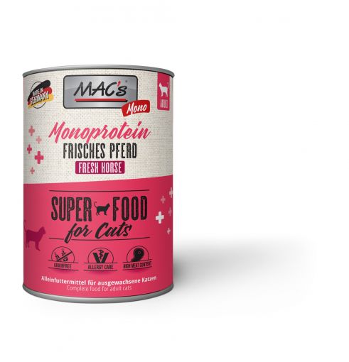 MACs Cat Mono Frisches Pferd 400g (Menge: 6 je Bestelleinheit)