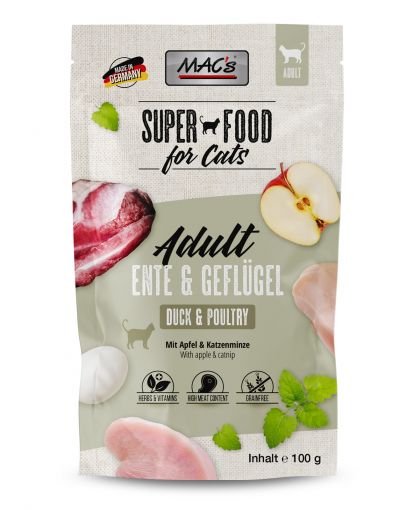 MACs Cat Pouch Ente & Geflügel 100g (Menge: 12 je Bestelleinheit)