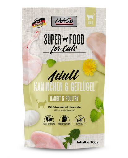 MACs Cat Pouch Kaninchen & Geflügel 100g (Menge: 12 je Bestelleinheit)