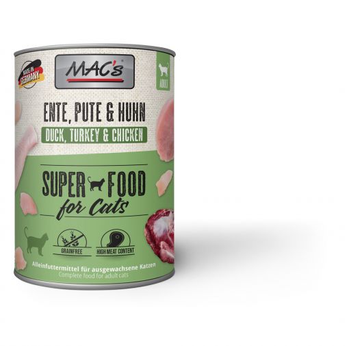 MACs Cat Ente, Pute &  Huhn 800g (Menge: 6 je Bestelleinheit)