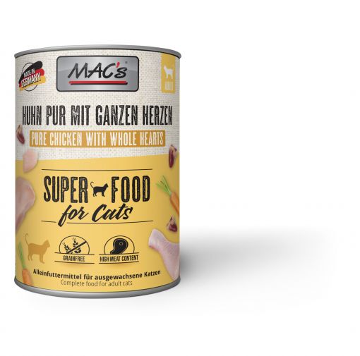 MACs Cat Huhn Pur mit ganzen Herzen 800g (Menge: 6 je Bestelleinheit)