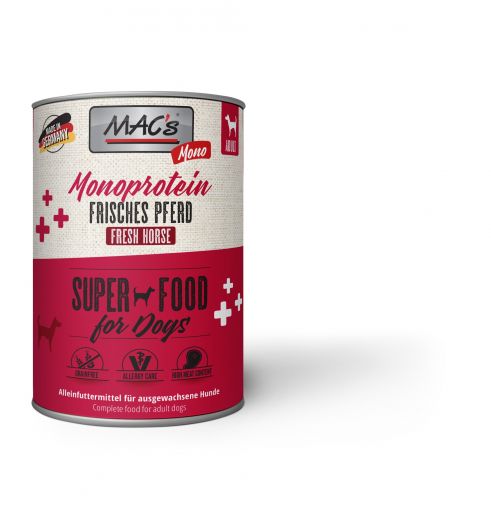 MACs Dog Mono Frisches Pferd 400g (Menge: 6 je Bestelleinheit)