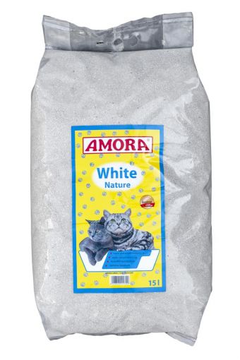 AMORA Katzenstreu White Compact Nature 15 Liter