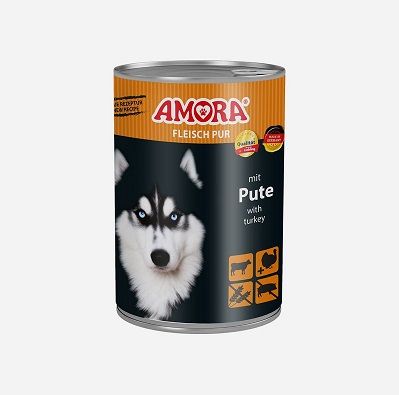 AMORA Dog Fleisch Pur Adult Pute 400g (Menge: 6 je Bestelleinheit)